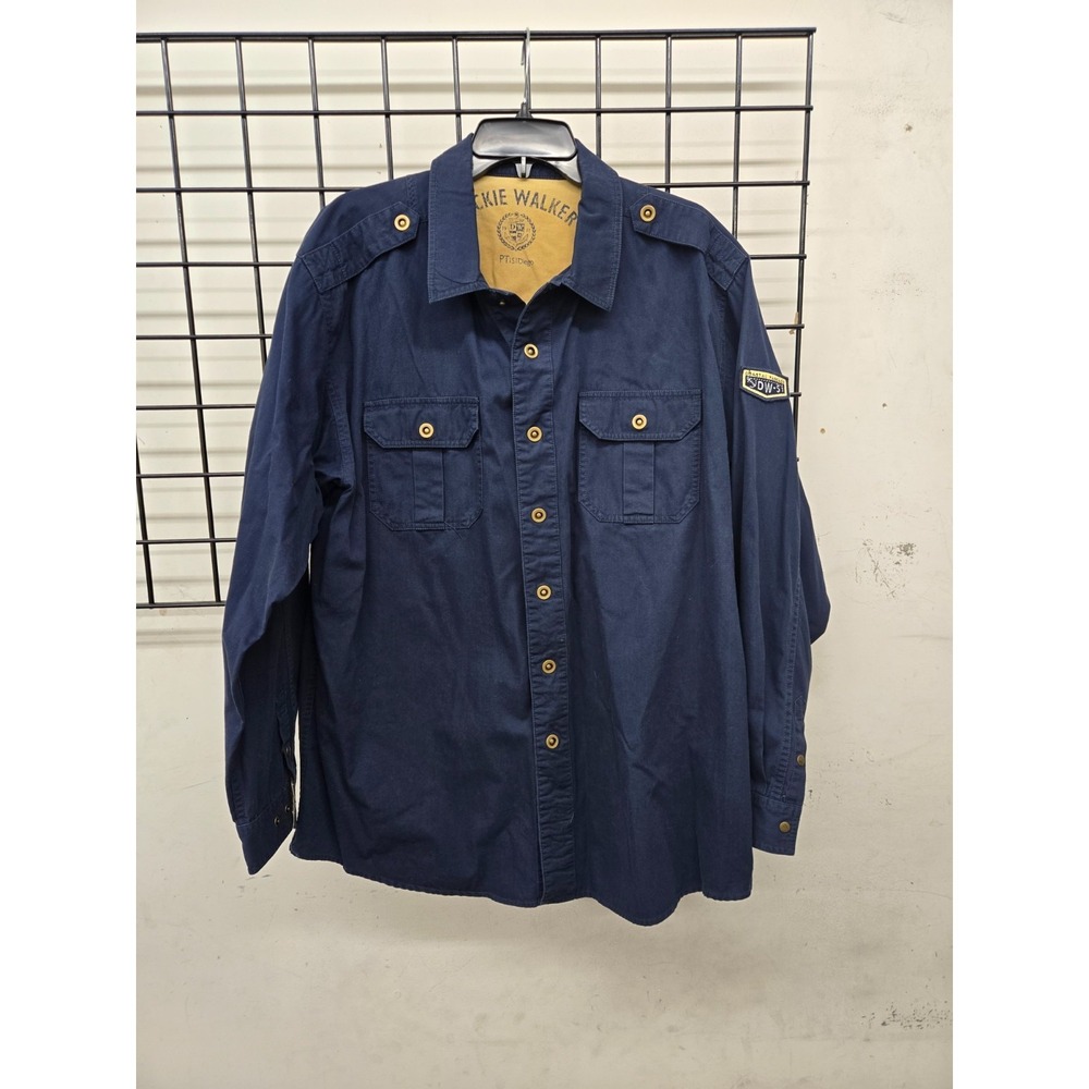 PRE-OWNED RARE DICKIE WALKER NAVY HEAVY COTTON SHIRT‎ XL